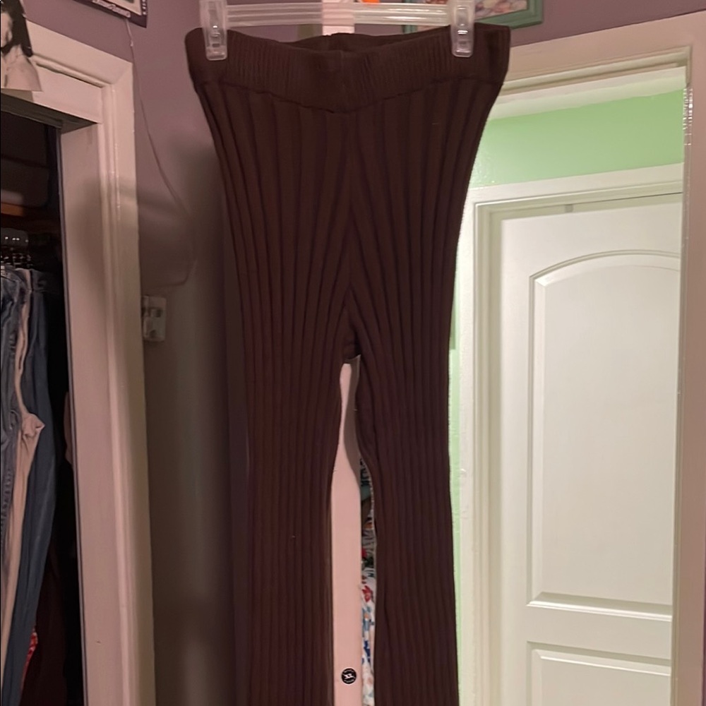 Wild Fable Brown Ribbed Knit Pants